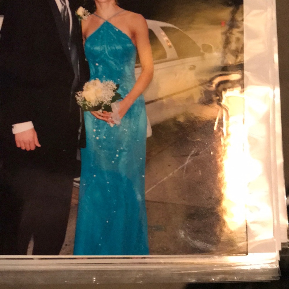 Le Gala blue sequence formal dress. Worn once!